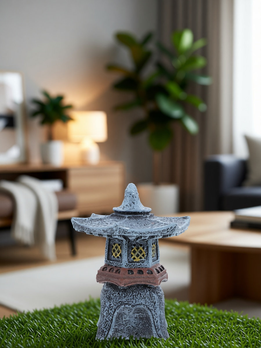Bonsai Garden Landscape Design - Ozdobna figurka ogrodowa w kształcie latarni