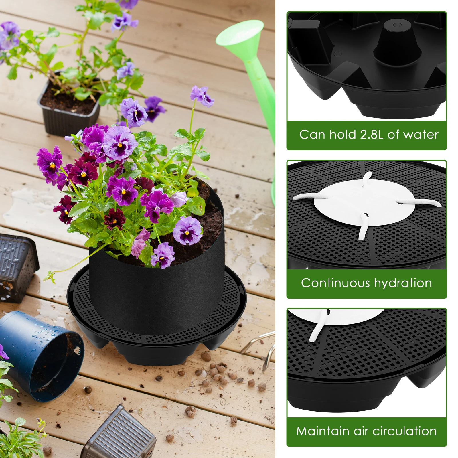 4 szt. Podstawki pod doniczki  – Drip Tray Saucer recenzja i cena