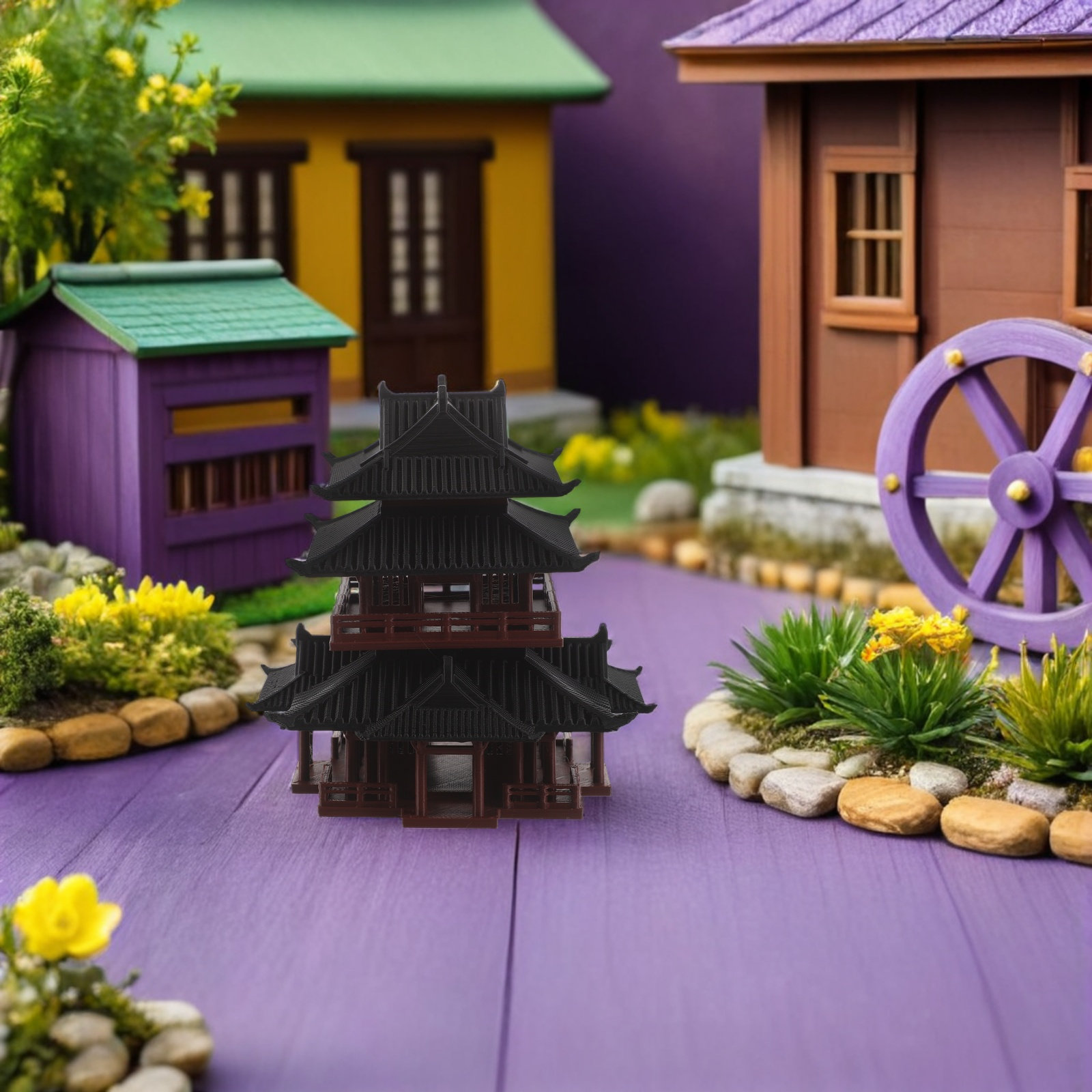 Chińska statua w stylu pawilon – Bonsai Garden Landscape Design recenzja i cena