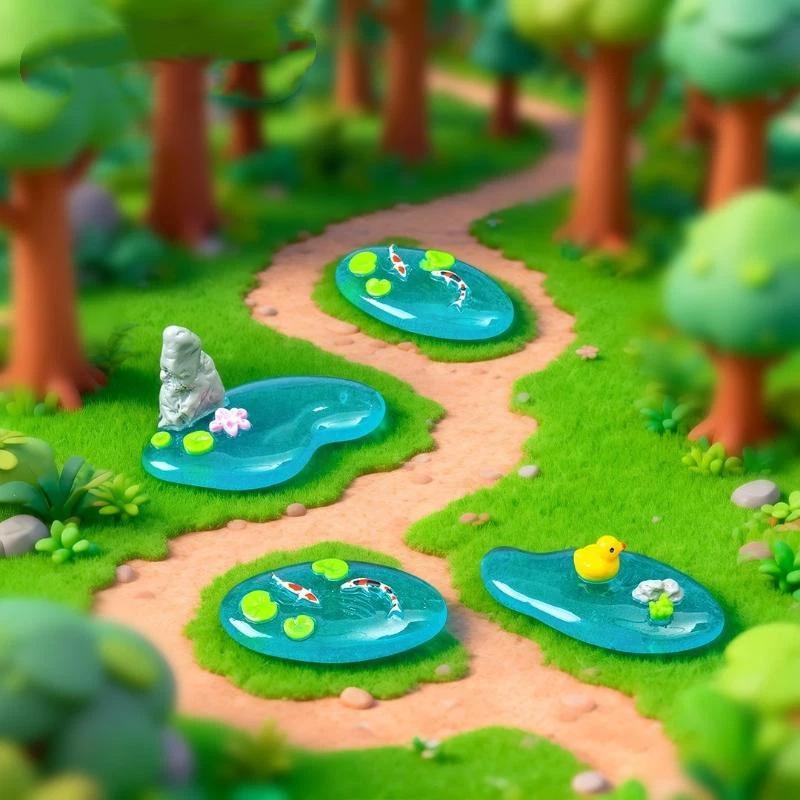 Miniaturowe ozdoby do stawków  – Bonsai Garden With Koi Pond recenzja i cena